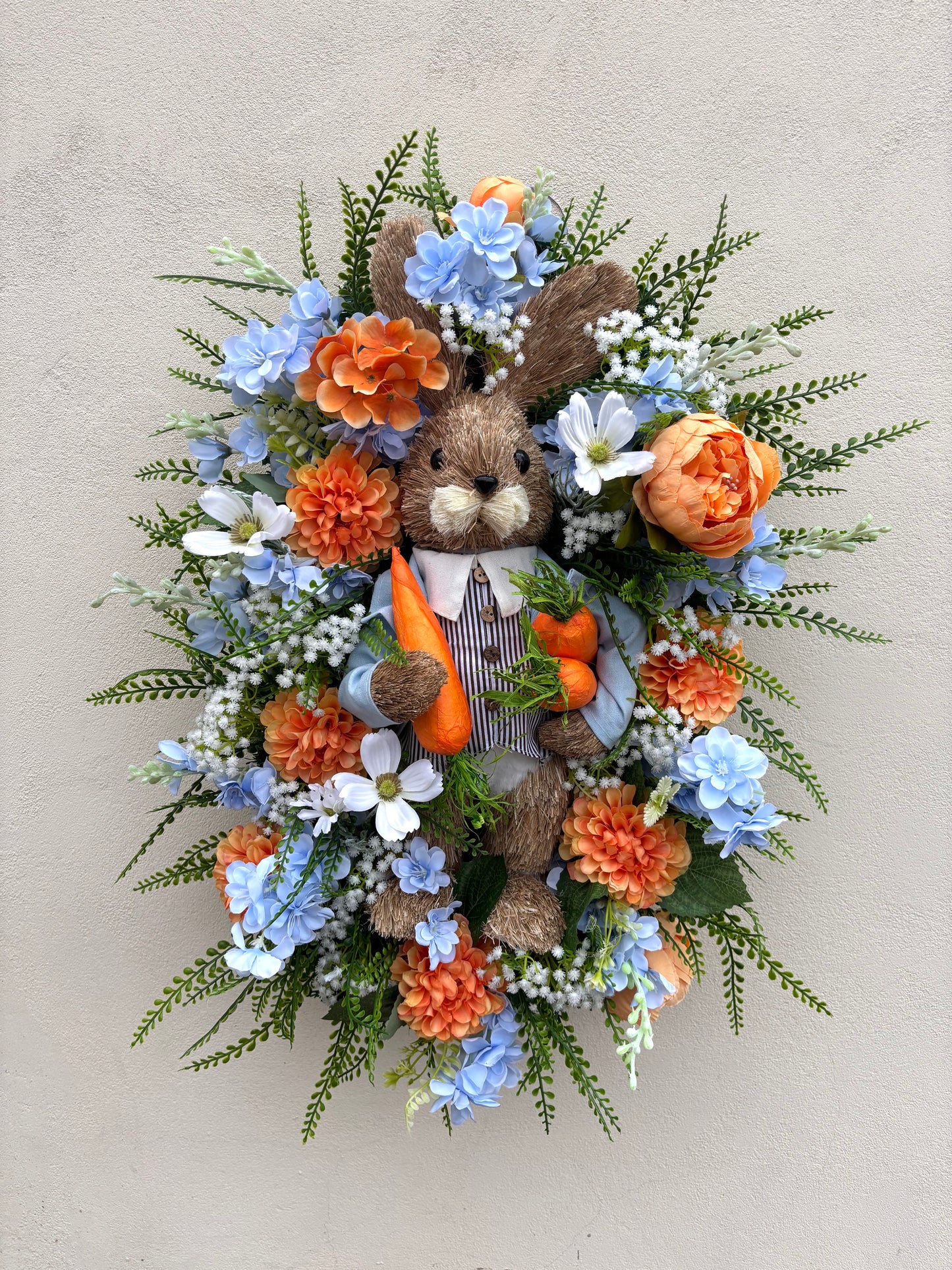 Large Easter Bunny Wreath – Luxury Spring Floral Decoration