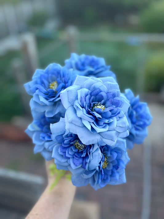 Garden rose bunch blue