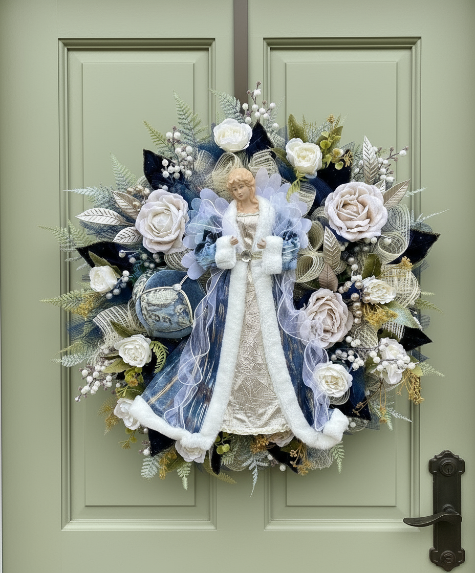 Large Christmas Angel Wreath