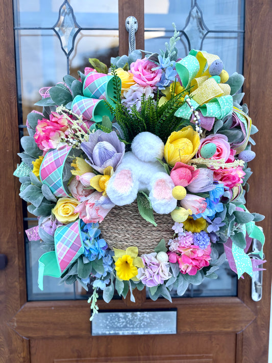 Bunny Basket Easter Wreath