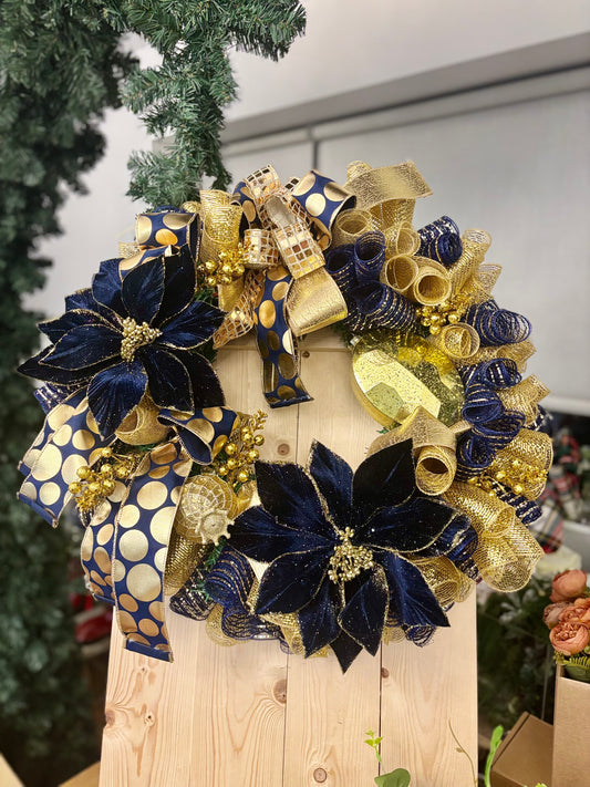 Large Midnight Luxe Christmas Wreath
