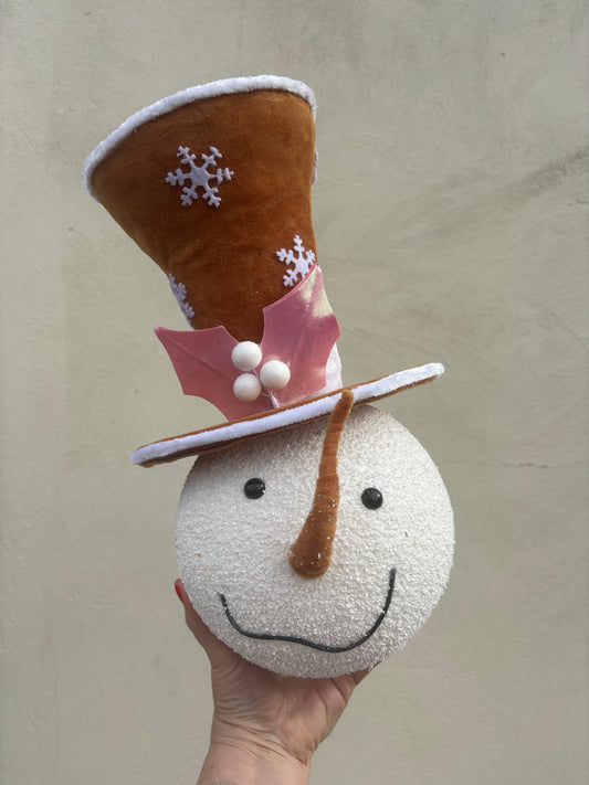 Snowman Head wreath attachment, tree topper