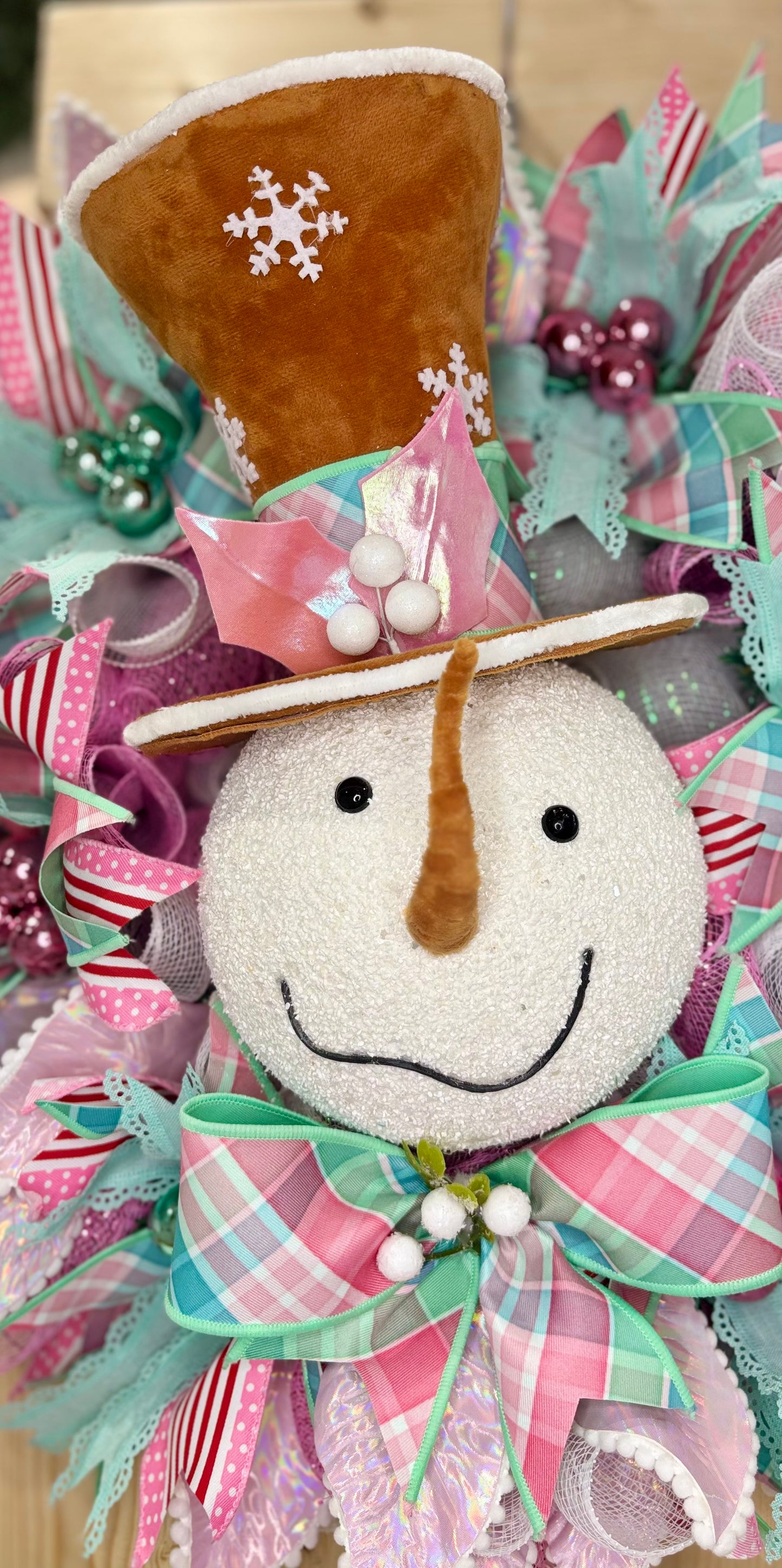 Gingerbread Snowman Wreath