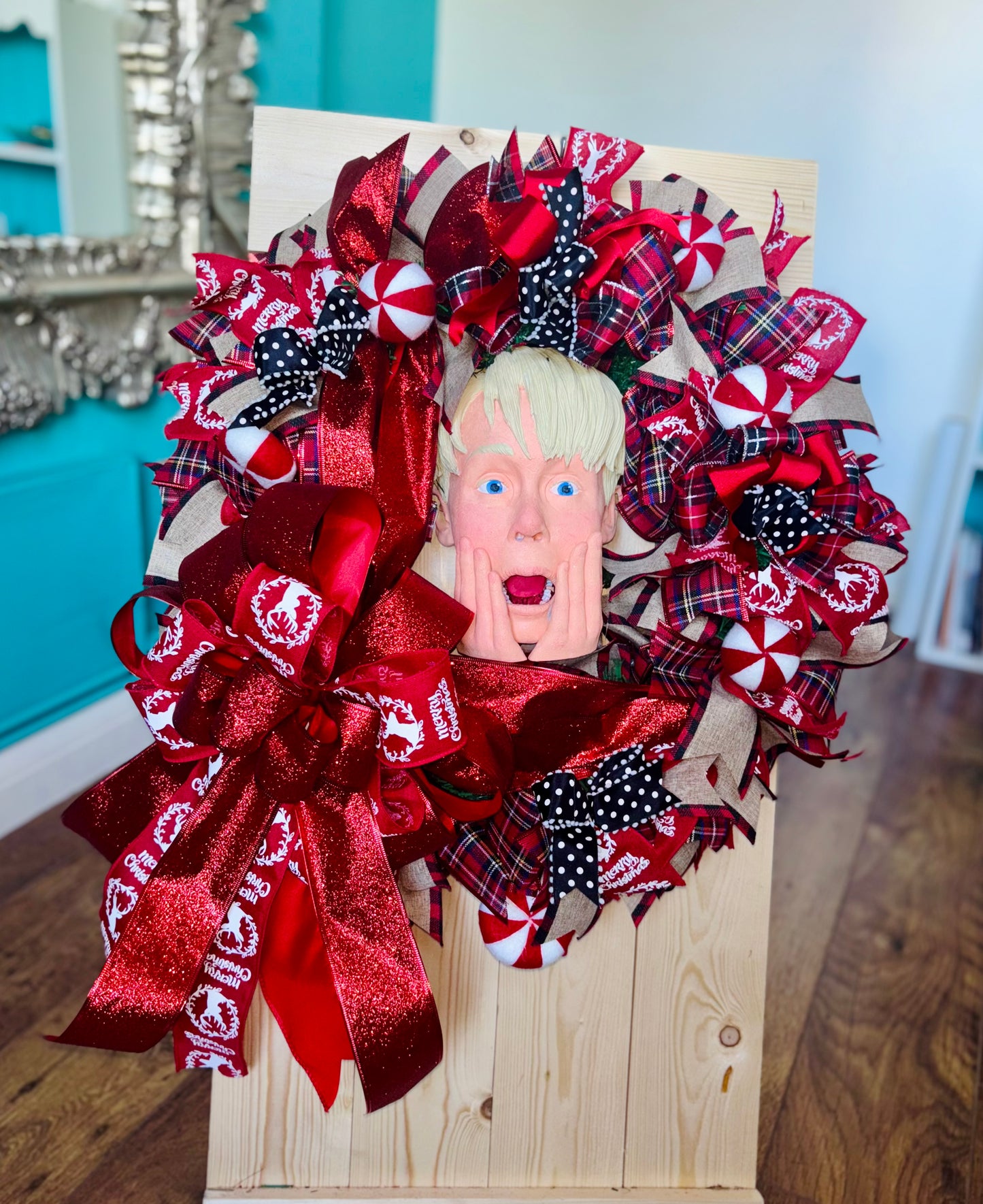 Kevin! Christmas Ribbon Wreath