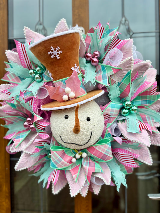 Gingerbread Snowman Wreath