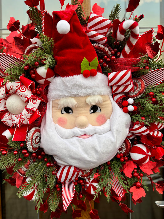 XL Plush Santa Wreath