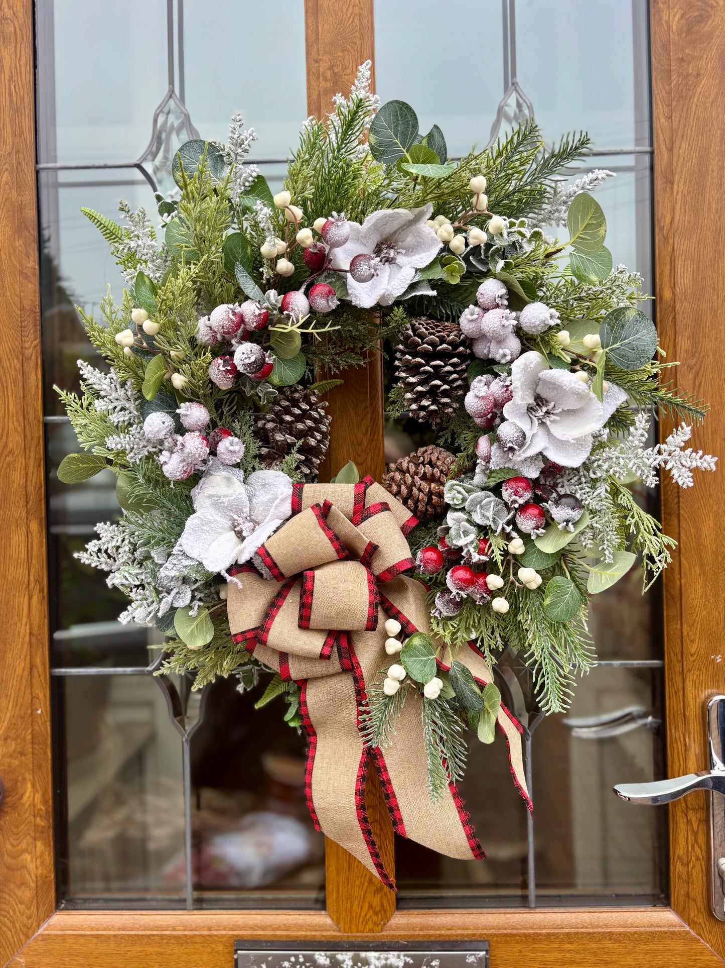 Rustic Christmas Rose Wreath