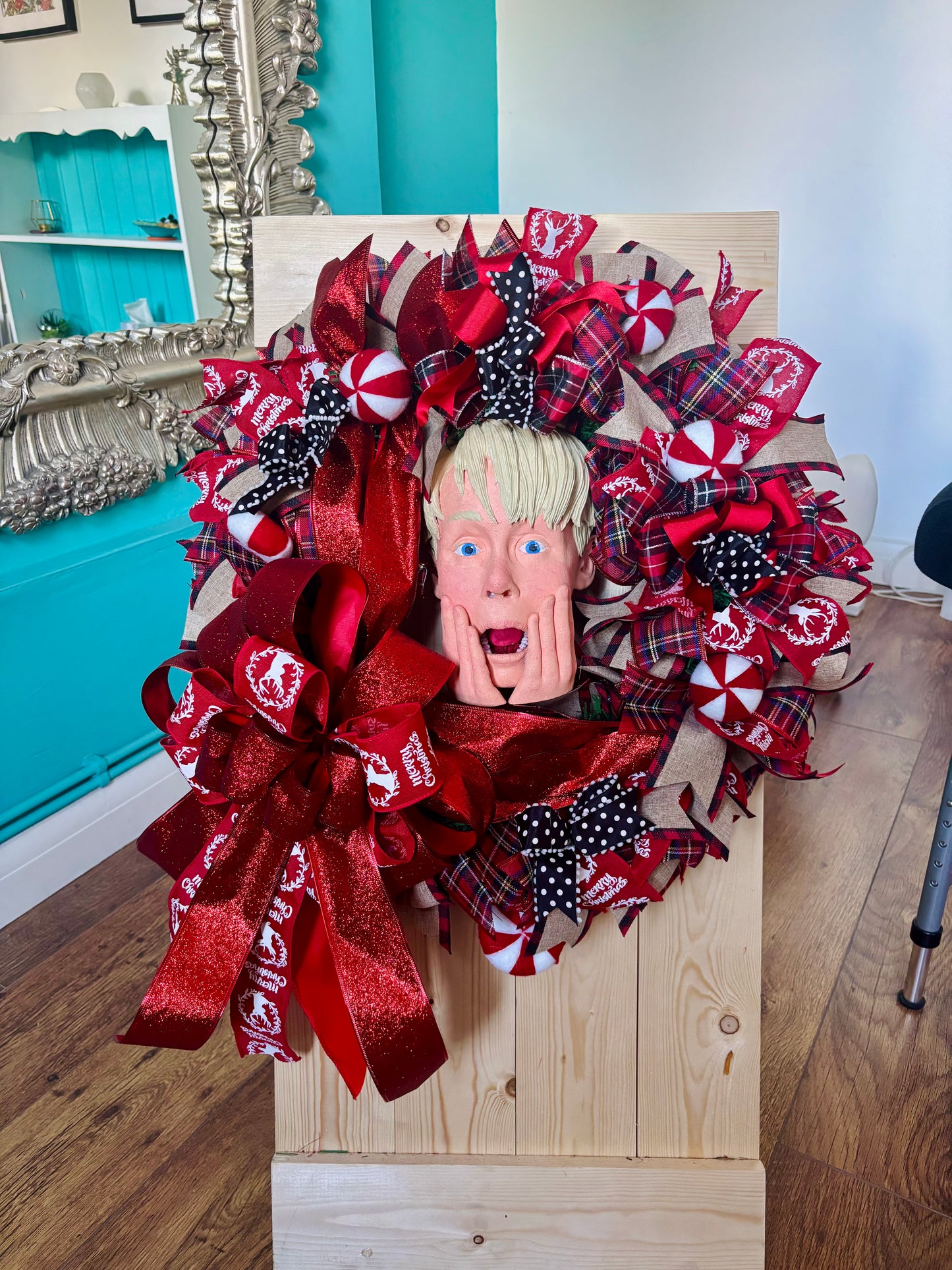 Kevin! Christmas Ribbon Wreath