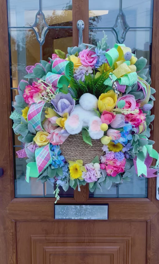 Bunny Basket Easter Wreath